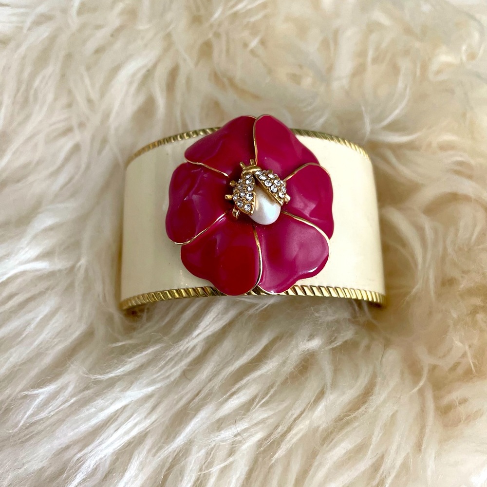 S&D flower vintage cuff enamel